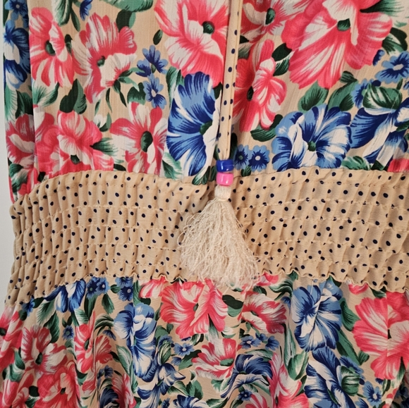 VTG c.1980's Diane Freis Gorgette Floral Free-Size Dress, Size Medium or Large? - Picture 8 of 8